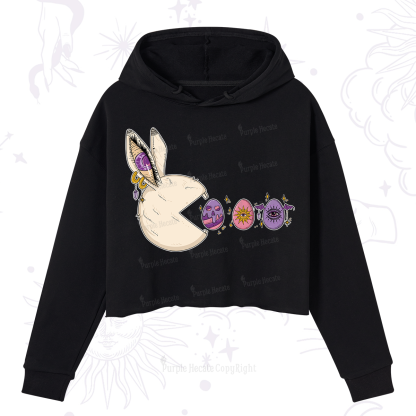 Purplehecate Egg Hunter Bunny Easter Crop Hoodie