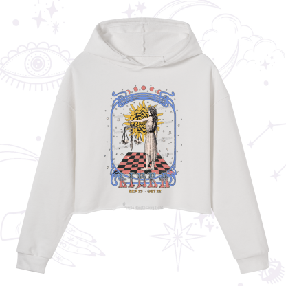 Purplehecate Libra Crew Zodiac Crop Hoodie