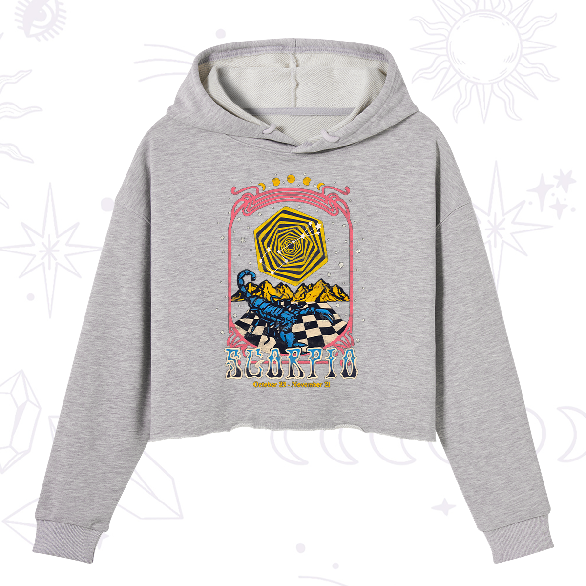 Purplehecate Scorpio Crew Zodiac Crop Hoodie