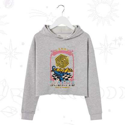 Purplehecate Scorpio Crew Zodiac Crop Hoodie