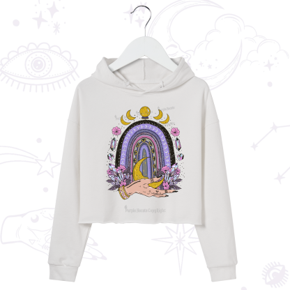 Purplehecate Magic Rainbow Crop Hoodie