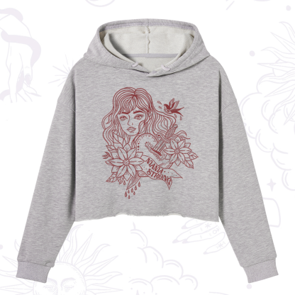 Purplehecate Mama Strong Crop Hoodie