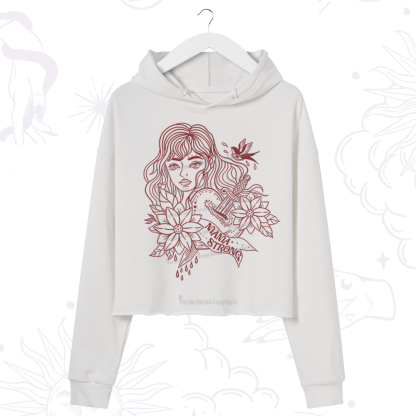 Purplehecate Mama Strong Crop Hoodie