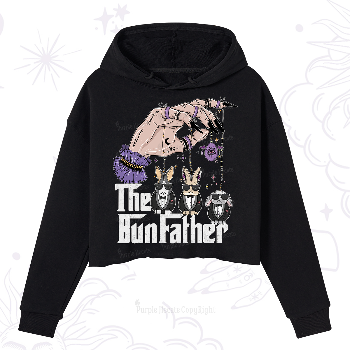 Purplehecate The Bunfather Easter Crop Hoodie