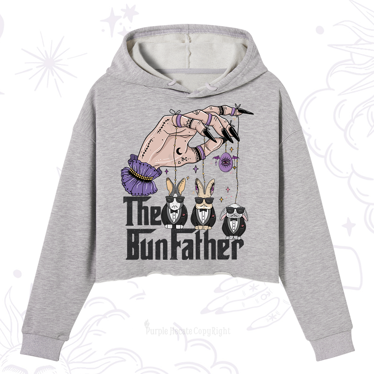 Purplehecate The Bunfather Easter Crop Hoodie