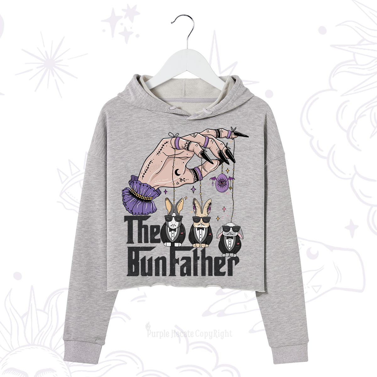 Purplehecate The Bunfather Easter Crop Hoodie