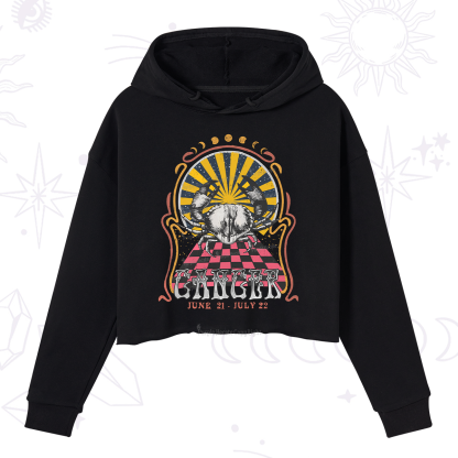 Purplehecate Cancer Crew Zodiac Crop Hoodie