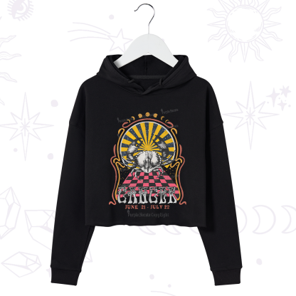 Purplehecate Cancer Crew Zodiac Crop Hoodie