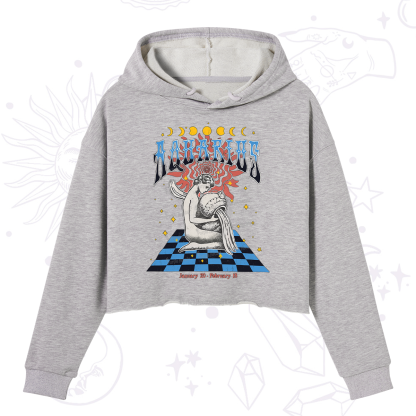 Purplehecate Aquarius Crew Zodiac Crop Hoodie