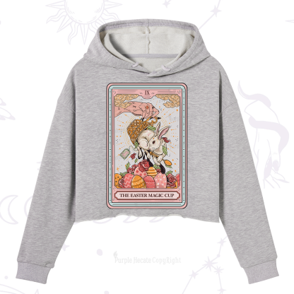 Purplehecate The Easter Magic Cup Tarot Crop Hoodie