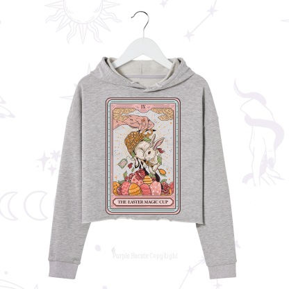 Purplehecate The Easter Magic Cup Tarot Crop Hoodie