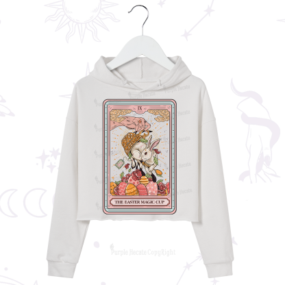 Purplehecate The Easter Magic Cup Tarot Crop Hoodie