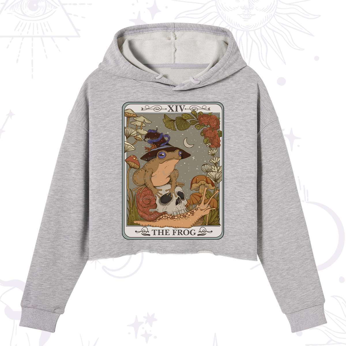 Purplehecate The Frog Tarot Crop Hoodie