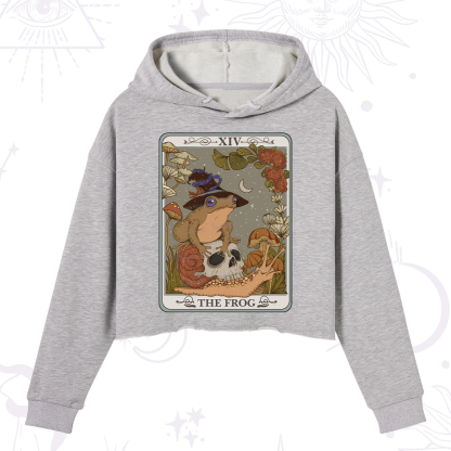 Purplehecate The Frog Tarot Crop Hoodie