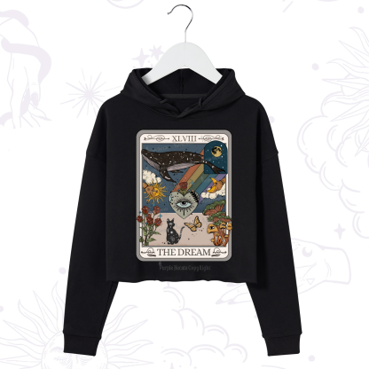 Purplehecate The Dream Tarot Crop Hoodie