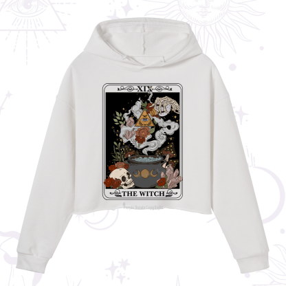 Purplehecate The Witch Tarot Crop Hoodie