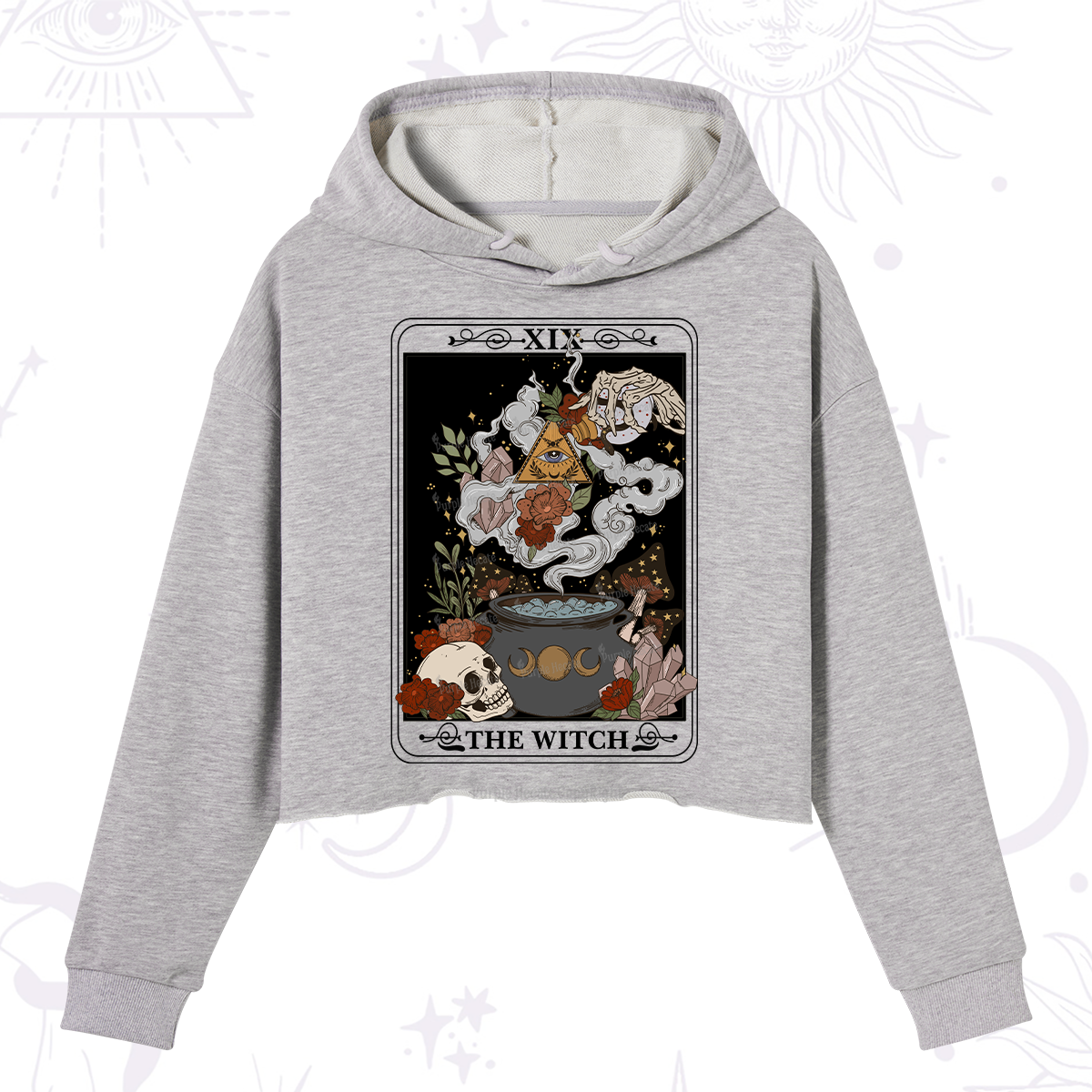 Purplehecate The Witch Tarot Crop Hoodie