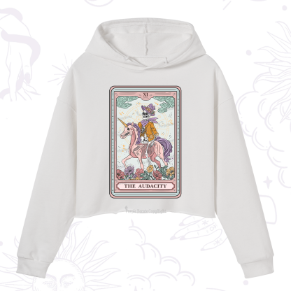 Purplehecate The Audacity Tarot Card Crop Hoodie