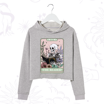 Purplehecate The Reader's Tarot Crop Hoodie