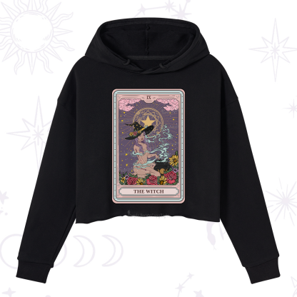Purplehecate The Witch Tarot Crop Hoodie