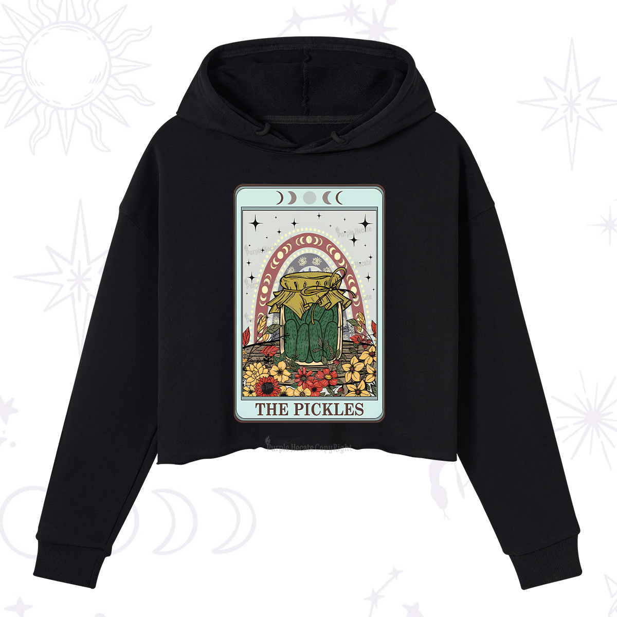 Purplehecate The Pickles Tarot Crop Hoodie