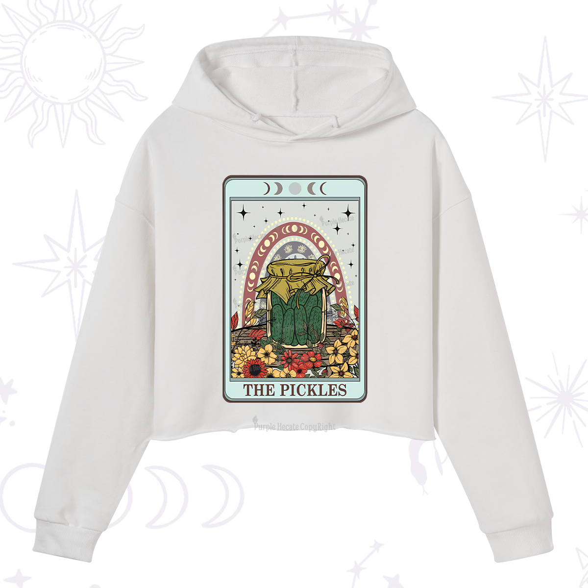 Purplehecate The Pickles Tarot Crop Hoodie