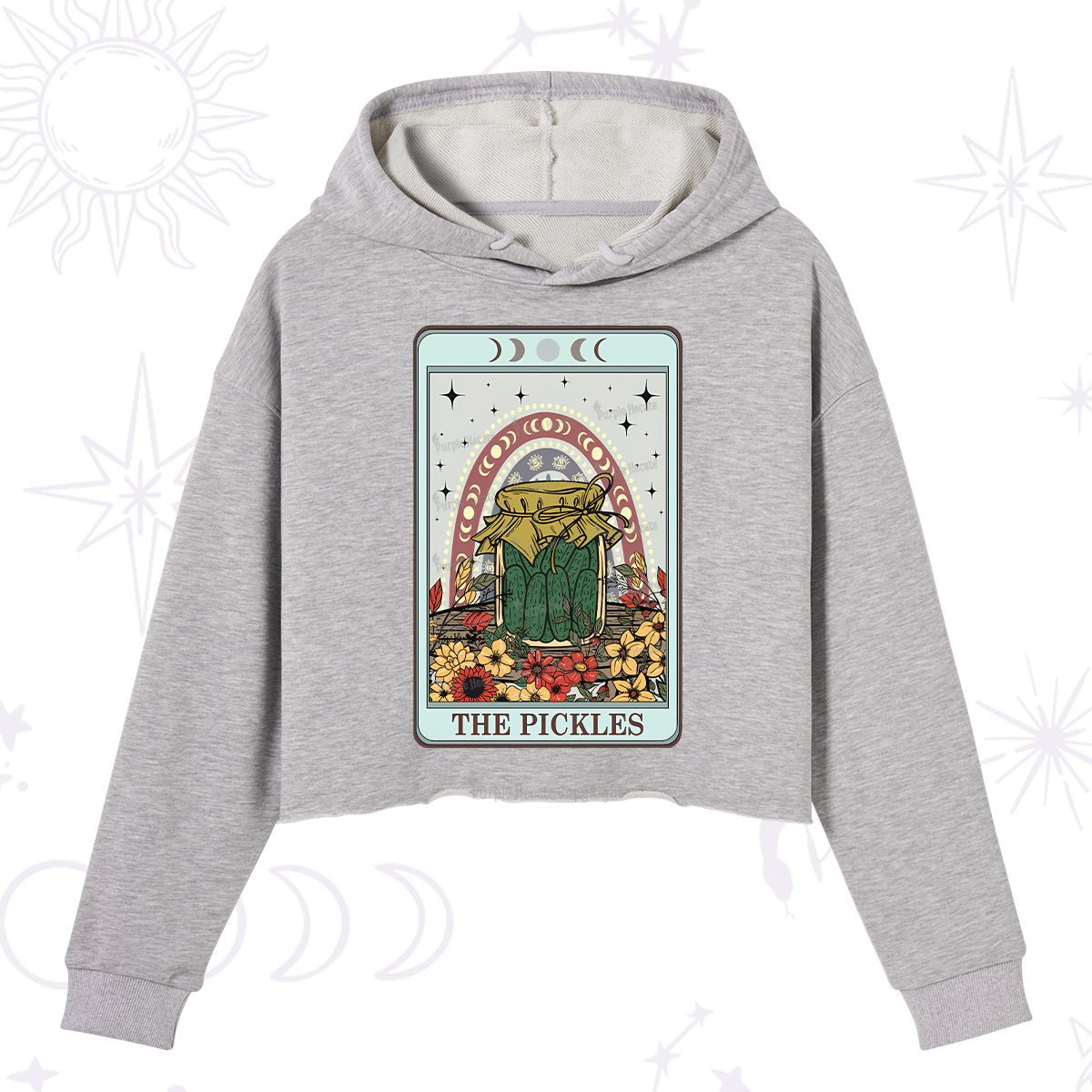 Purplehecate The Pickles Tarot Crop Hoodie