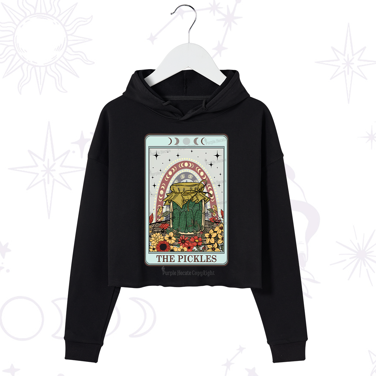 Purplehecate The Pickles Tarot Crop Hoodie