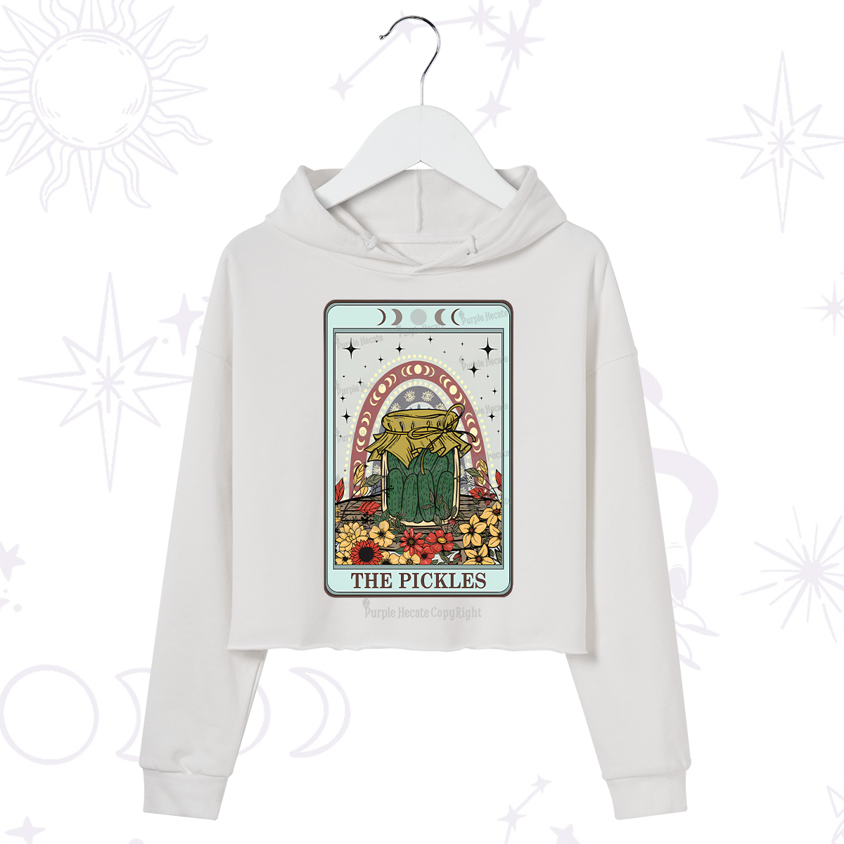 Purplehecate The Pickles Tarot Crop Hoodie