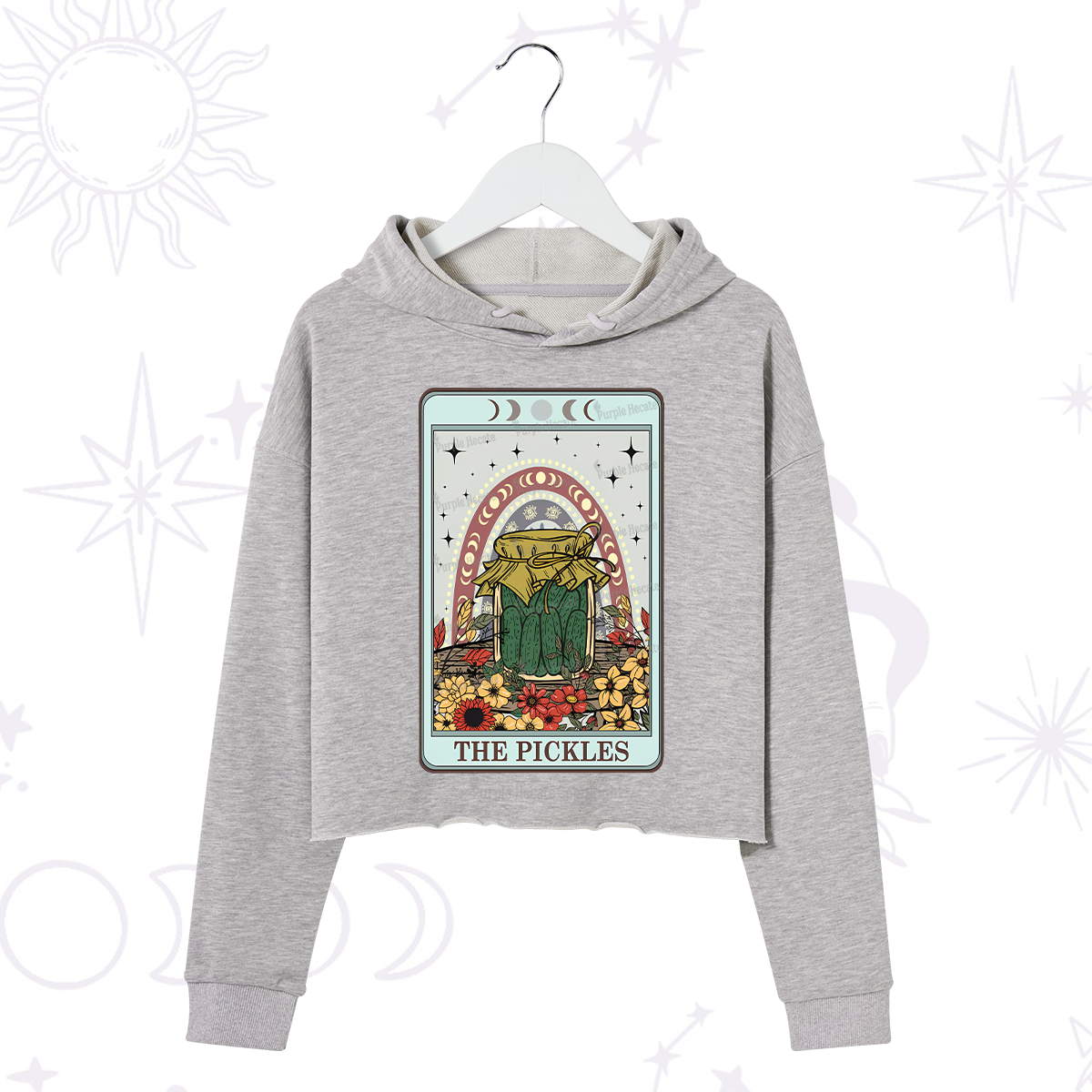Purplehecate The Pickles Tarot Crop Hoodie