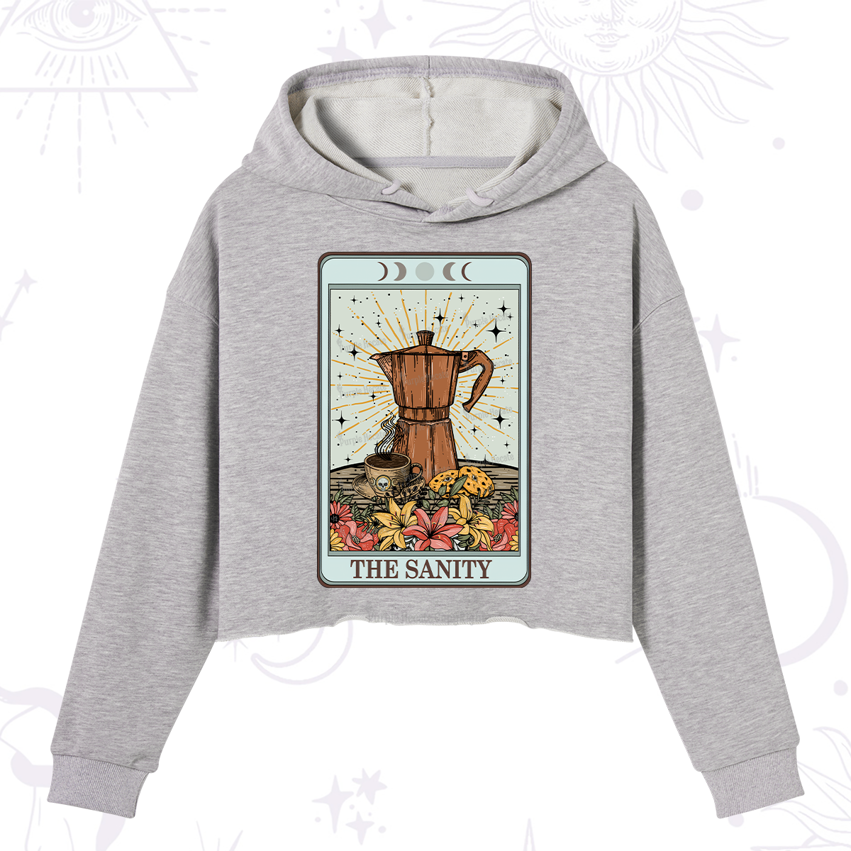 Purplehecate The Sanity Tarot Crop Hoodie