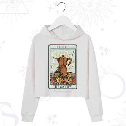 Purplehecate The Sanity Tarot Crop Hoodie