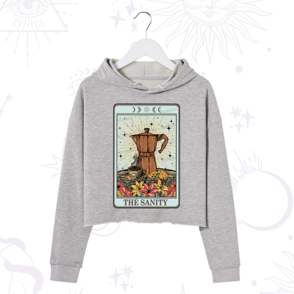 Purplehecate The Sanity Tarot Crop Hoodie