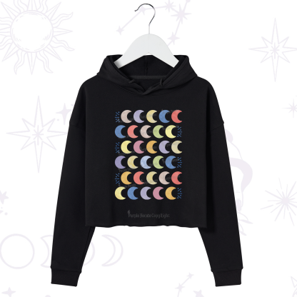 Purplehecate Every Phase Of Me Crop Hoodie