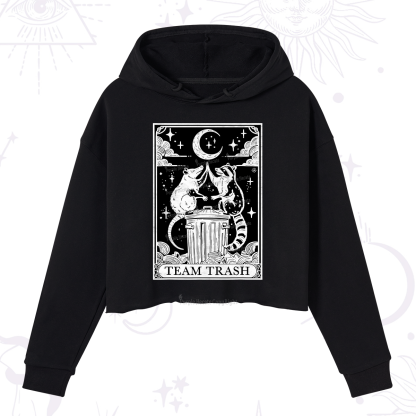 Purplehecate The Team Trash Tarot Crop Hoodie