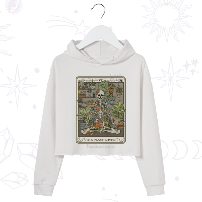 Purplehecate The Plant Lover Tarot Crop Hoodie