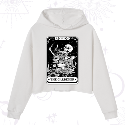 Purplehecate The Gardener Tarot Card Crop Hoodie