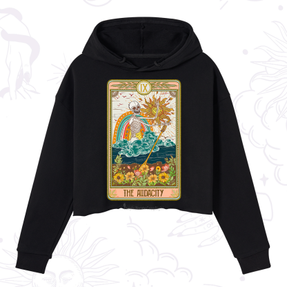Purplehecate The Audacity Tarot Card Crop Hoodie