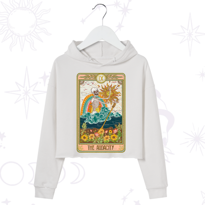 Purplehecate The Audacity Tarot Card Crop Hoodie