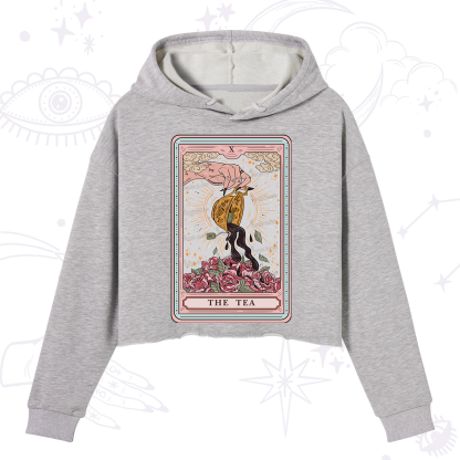 Purplehecate The Tea Food Tarot Card Crop Hoodie