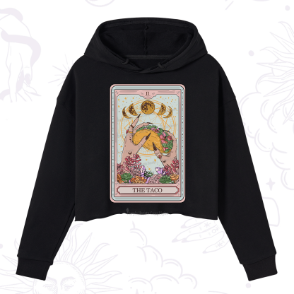 Purplehecate The Taco Tarot Crop Hoodie