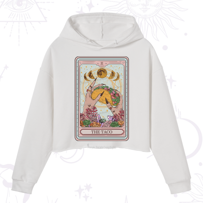 Purplehecate The Taco Tarot Crop Hoodie