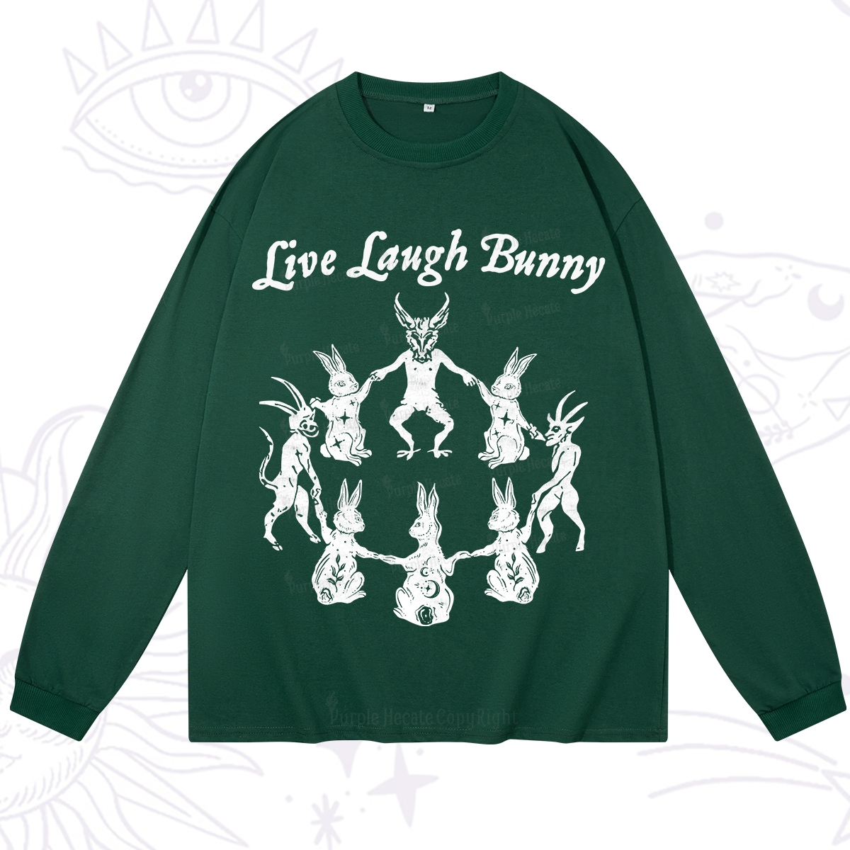 Purplehecate Live Laugh Bunny Long Sleeve T-Shirt