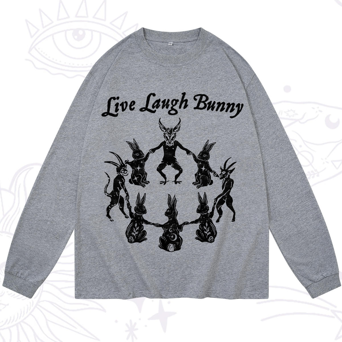 Purplehecate Live Laugh Bunny Long Sleeve T-Shirt