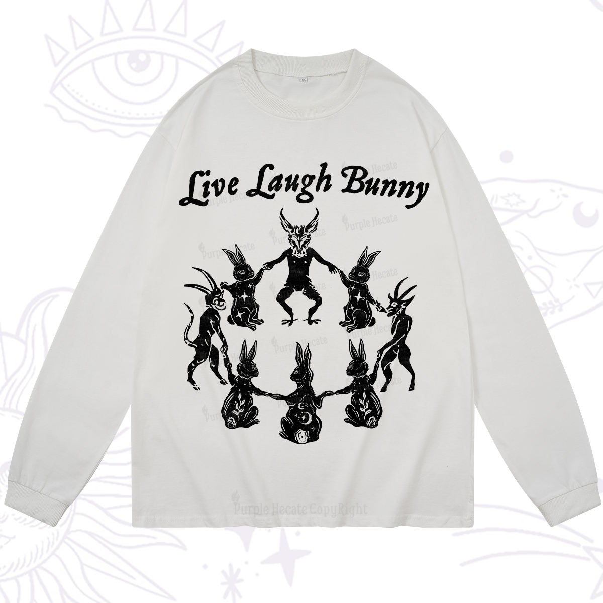 Purplehecate Live Laugh Bunny Long Sleeve T-Shirt
