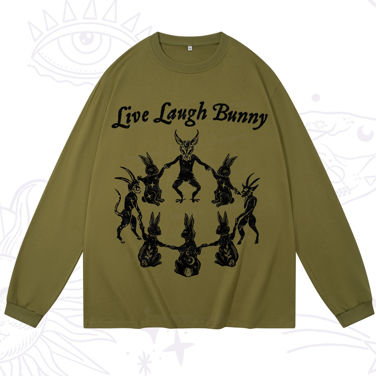 Purplehecate Live Laugh Bunny Long Sleeve T-Shirt