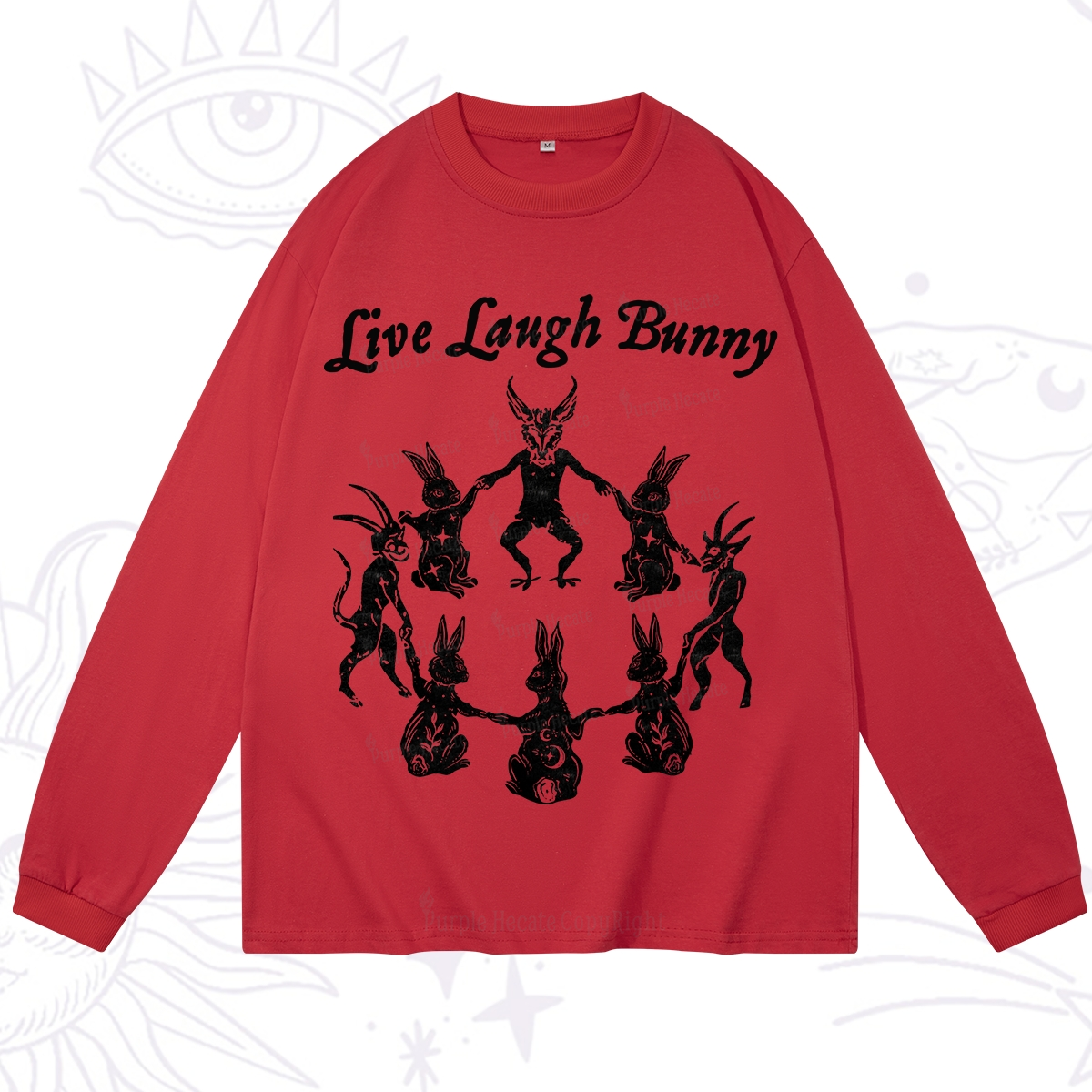 Purplehecate Live Laugh Bunny Long Sleeve T-Shirt