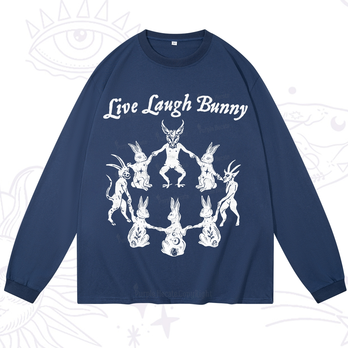 Purplehecate Live Laugh Bunny Long Sleeve T-Shirt