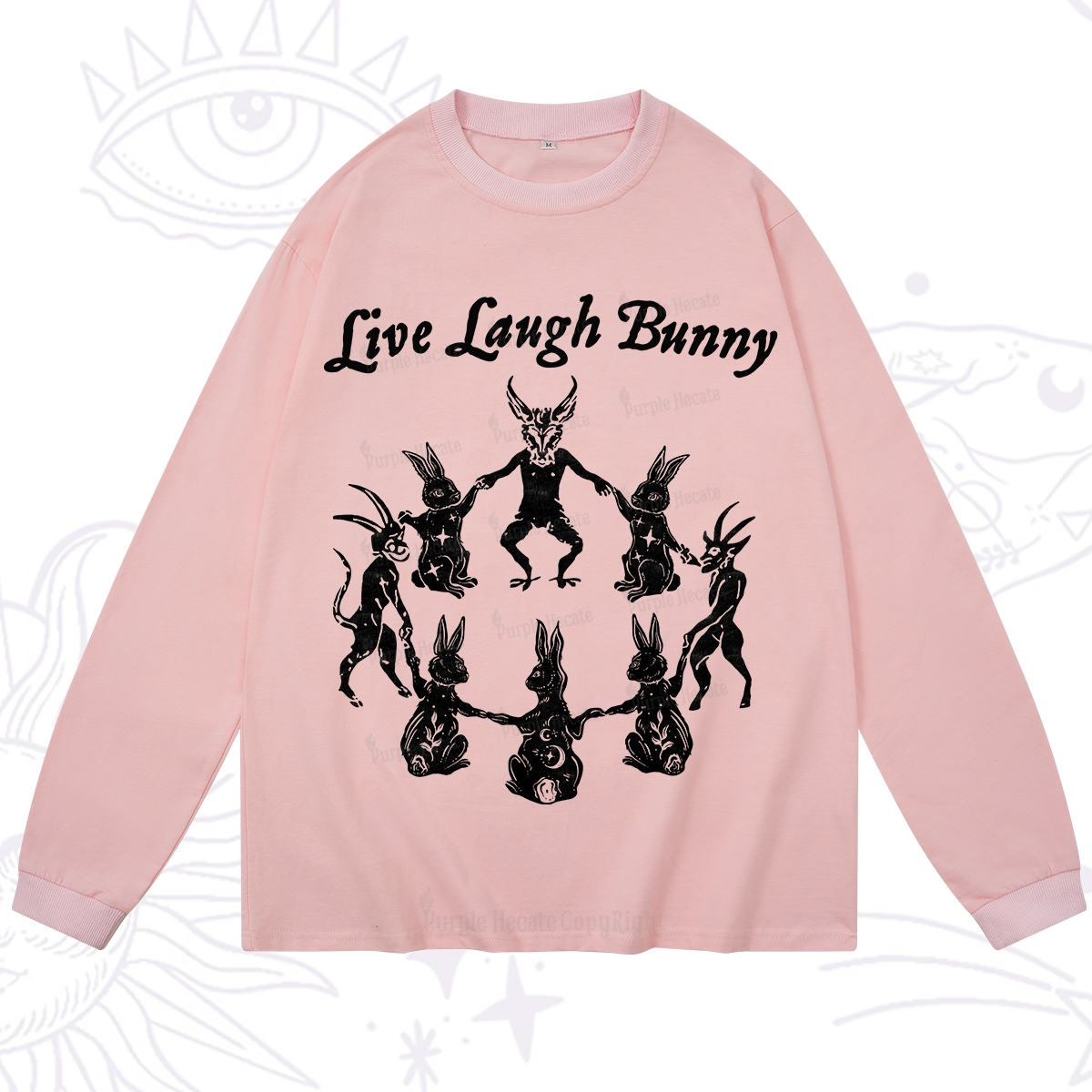 Purplehecate Live Laugh Bunny Long Sleeve T-Shirt