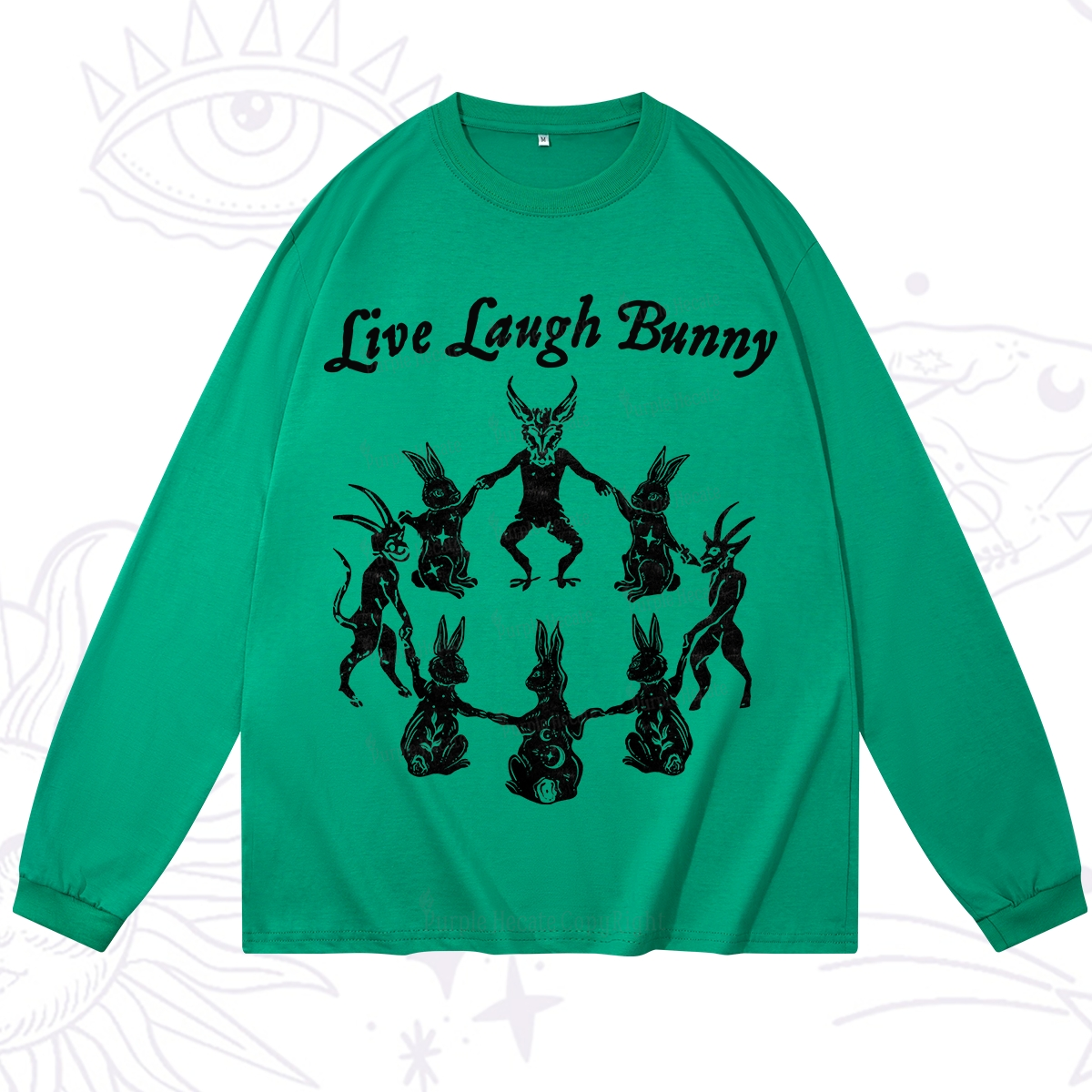 Purplehecate Live Laugh Bunny Long Sleeve T-Shirt